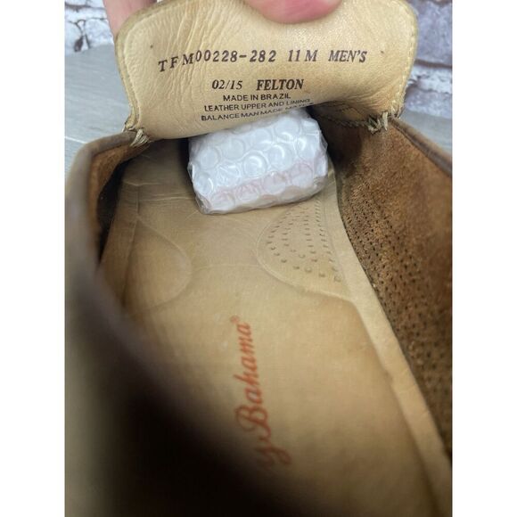 Tommy Bahama Felton Tan Brown Leather Perforated Casual Loafers Men 11M US/44EU - Picture 8 of 16